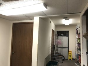 Hallway after LED upgrade