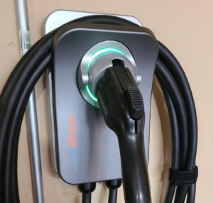 Wall-mounted electric vehicle charger